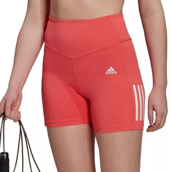 Adidas Womens Training Shorts Tights HT3479 Semi Turbo Pink Size XS XSmall - Picture 1 of 5